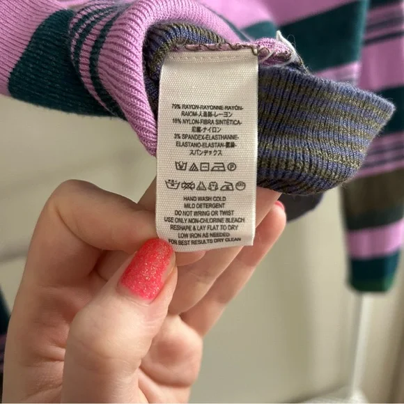 Free People cropped half zip striped sweater - Picture 9 of 9